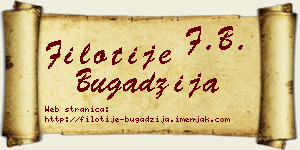 Filotije Bugadžija vizit kartica